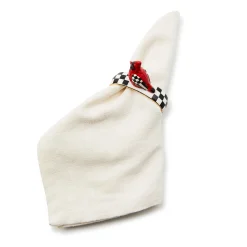 MacKenzie-Childs Cardinal Toile Napkin Rings, Set of 4| Holiday|Kitchen & Dining Sets