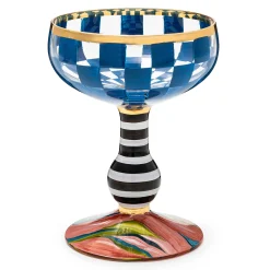 MacKenzie-Childs Carnival Royal Coupe Glass| Drinkware|Bar Entertaining