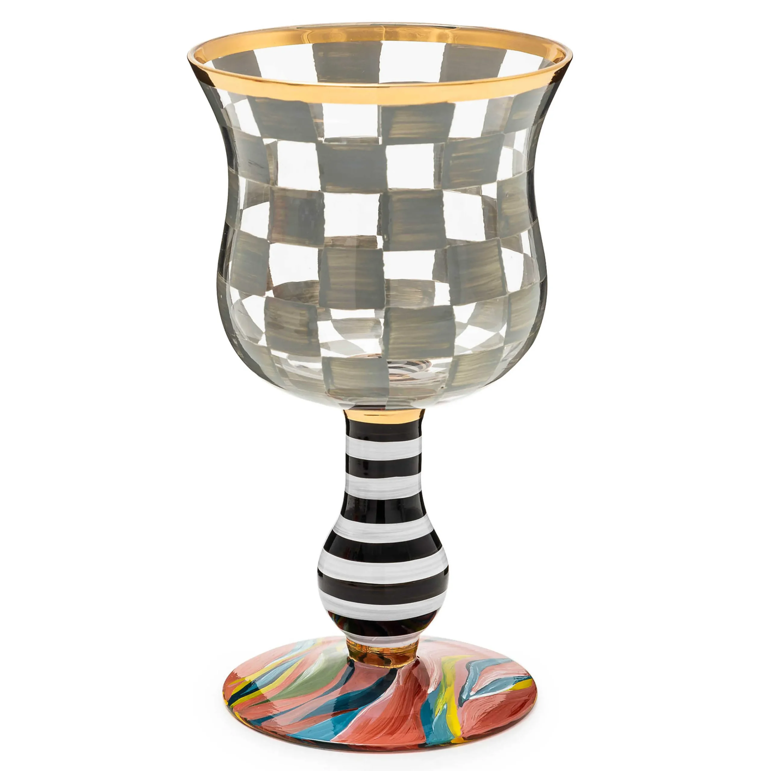 MacKenzie-Childs Carnival Sterling Wine Glass| Drinkware|Bar Entertaining