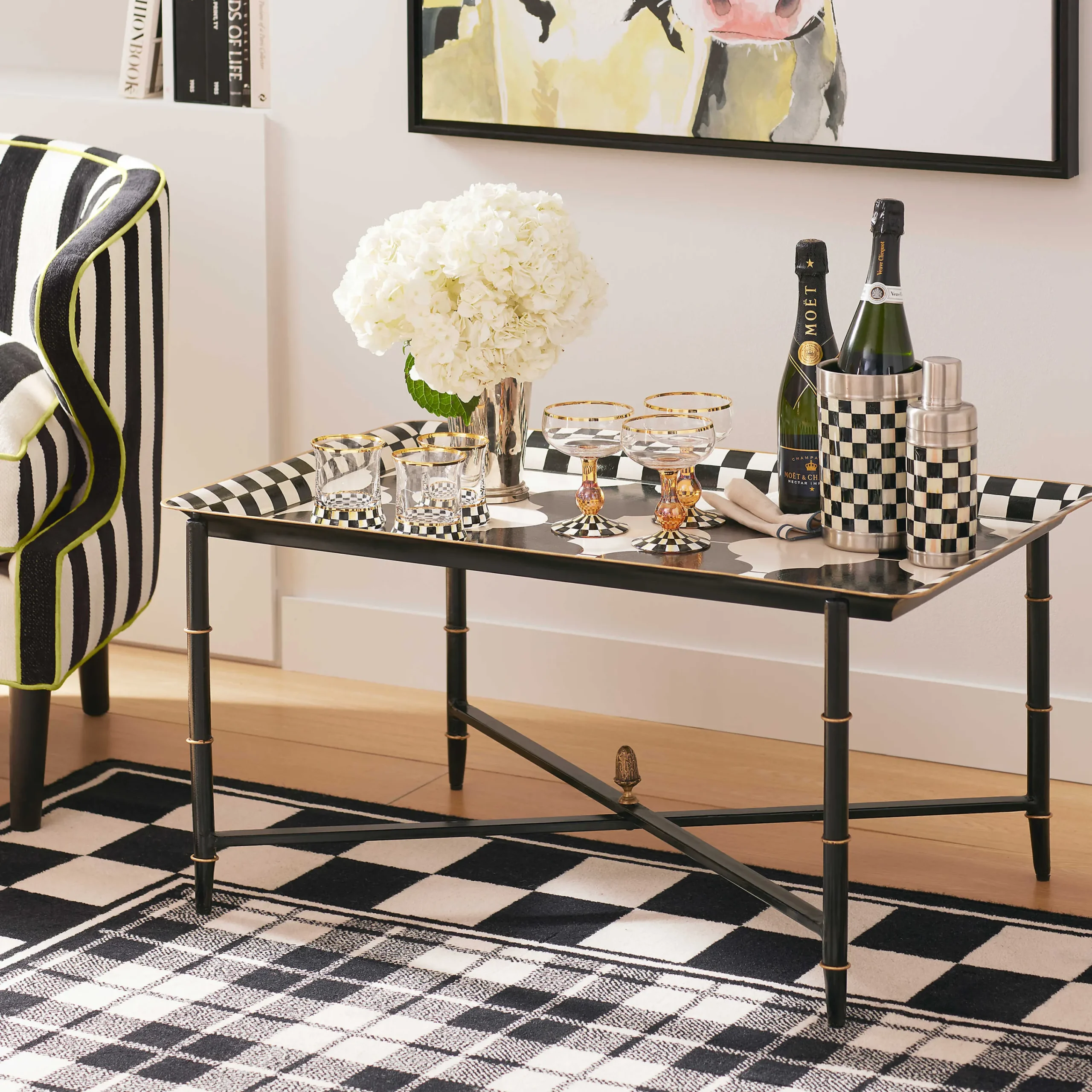 MacKenzie-Childs Casbah Cocktail Table| Living Room|Bar Entertaining