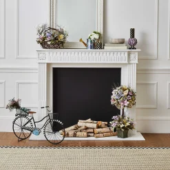 MacKenzie-Childs Check 6 Black Pillar Candle| Candles & Fragrances|Table Accessories