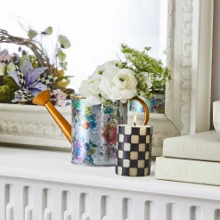 MacKenzie-Childs Check 4 Black Pillar Candle| The Halloween Shop|Candles & Fragrances