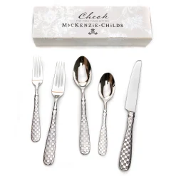 MacKenzie-Childs Check Flatware 5-Piece Place Setting| Fall Entertaining|Dinnerware & Flatware