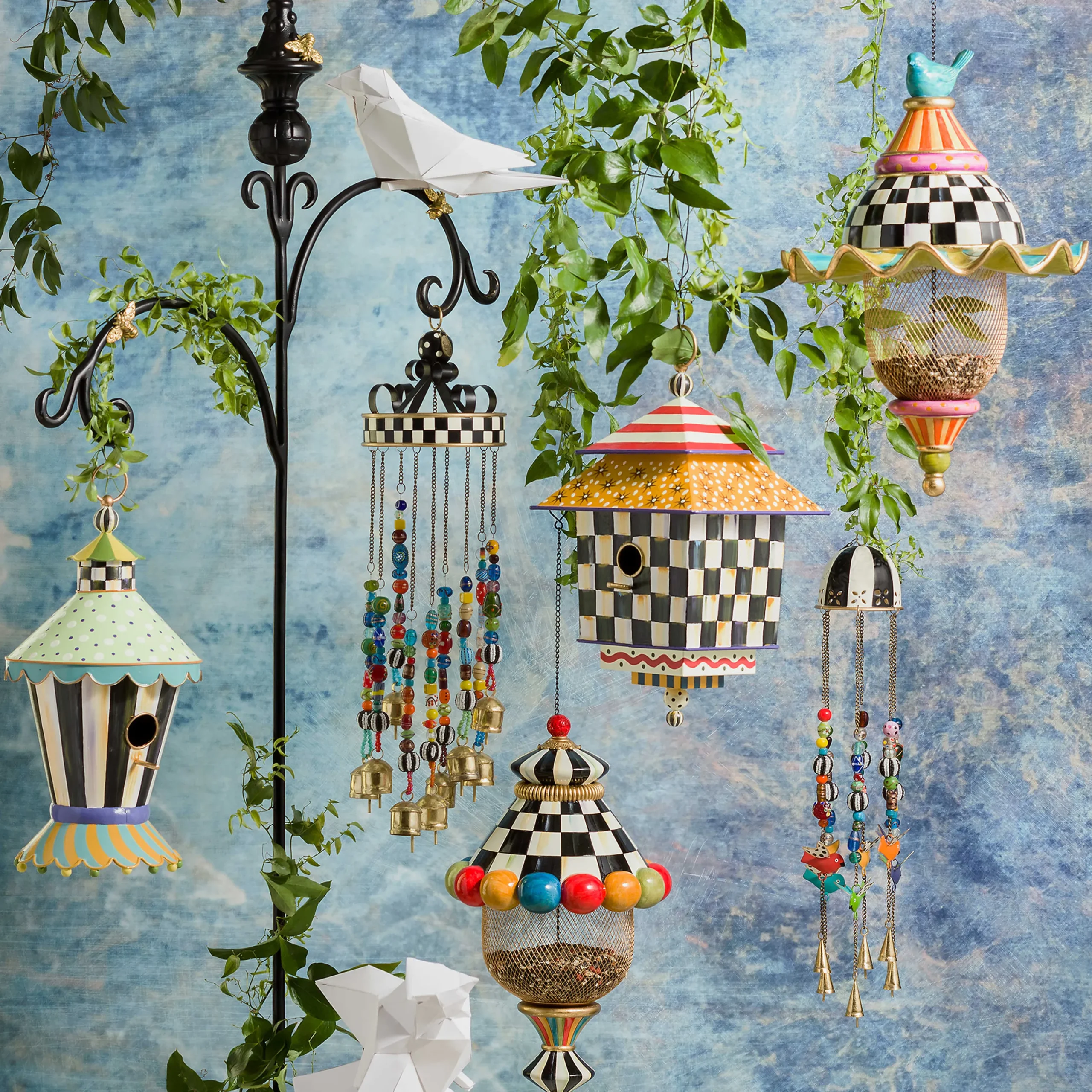 MacKenzie-Childs Check It Out Birdhouse| Spring|Outdoor