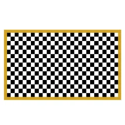 MacKenzie-Childs Check It Out Gold 2'3'' x 3' 9 Rug| Rugs