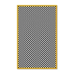 MacKenzie-Childs Check It Out Gold 5' x 8' Rug| Rugs