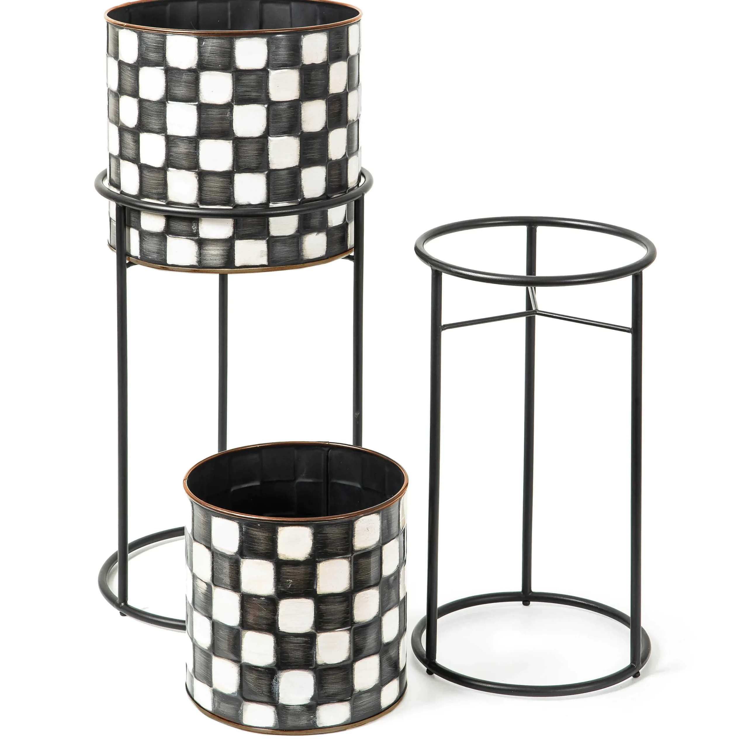 MacKenzie-Childs Check It Out Planters, Set of 2| Spring|Greenery & Florals