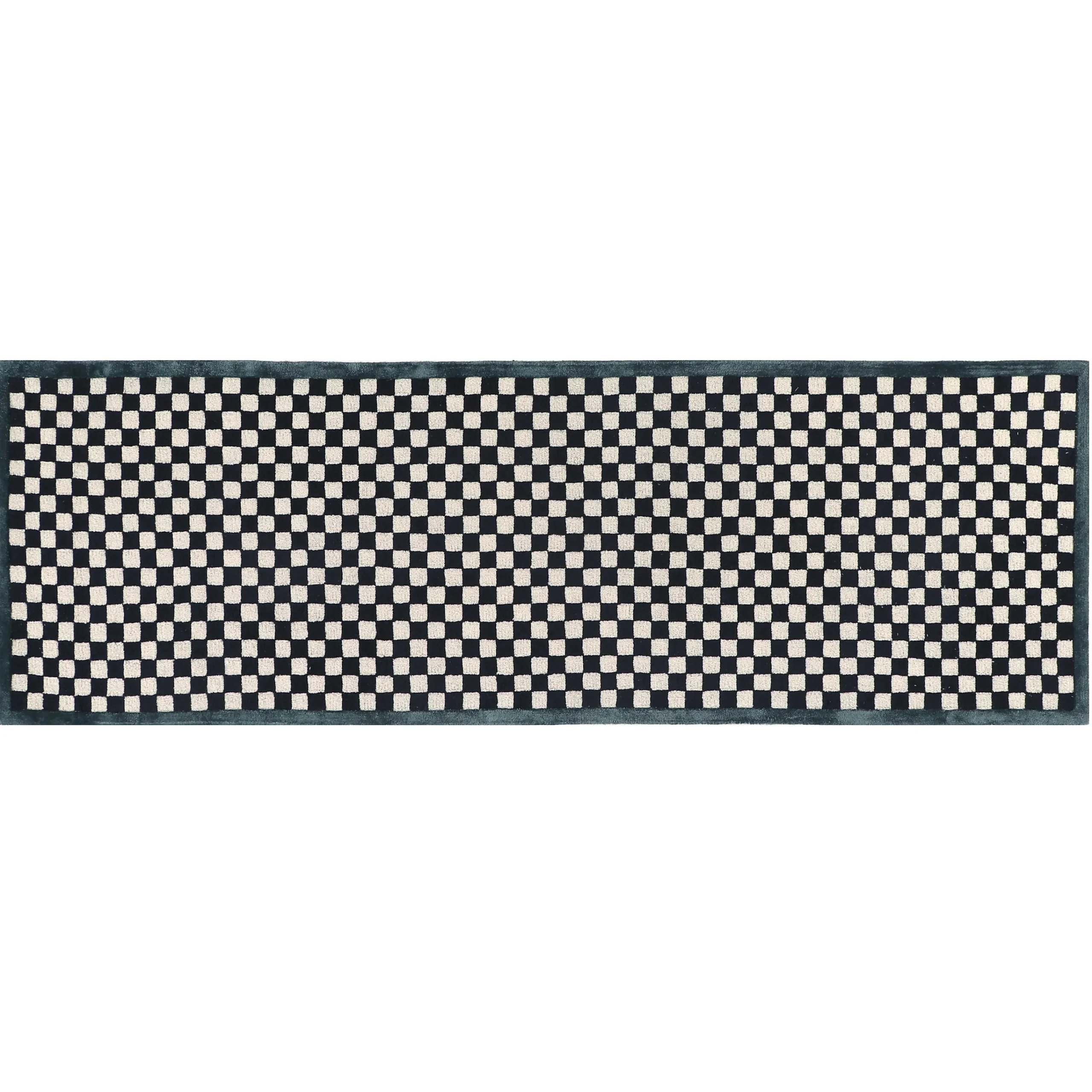 MacKenzie-Childs Check It Out Rug Emerald 2'6 x 8' Runner| Rugs