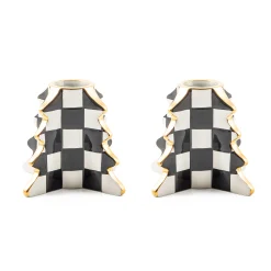 MacKenzie-Childs Check Tree Candle Holders, Set of 2| Holiday|Candles & Fragrances
