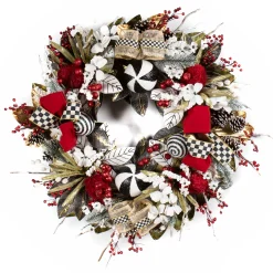 MacKenzie-Childs Checkmate Christmas Wreath| Holiday|Greenery & Florals
