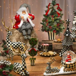 MacKenzie-Childs Checkmate Sitting Deer| Holiday|Room Accents