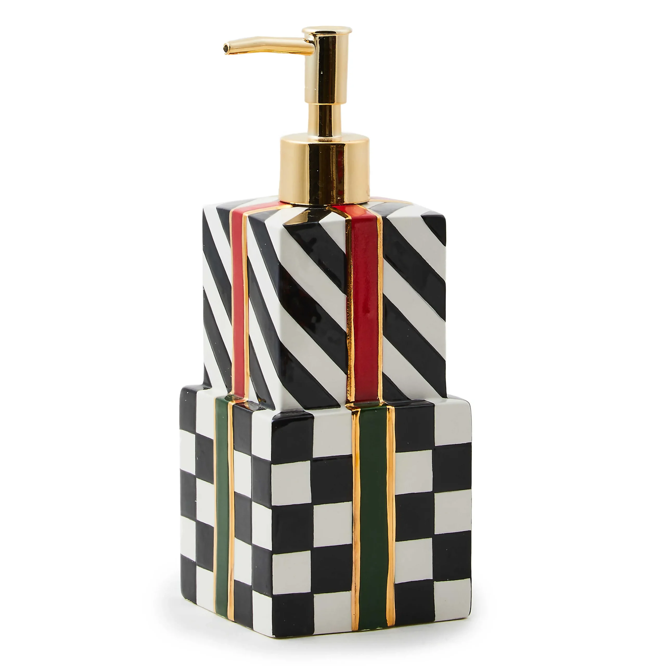 MacKenzie-Childs Christmas Gift Soap Dispenser| Bath & Bath Accessories|Room Accents