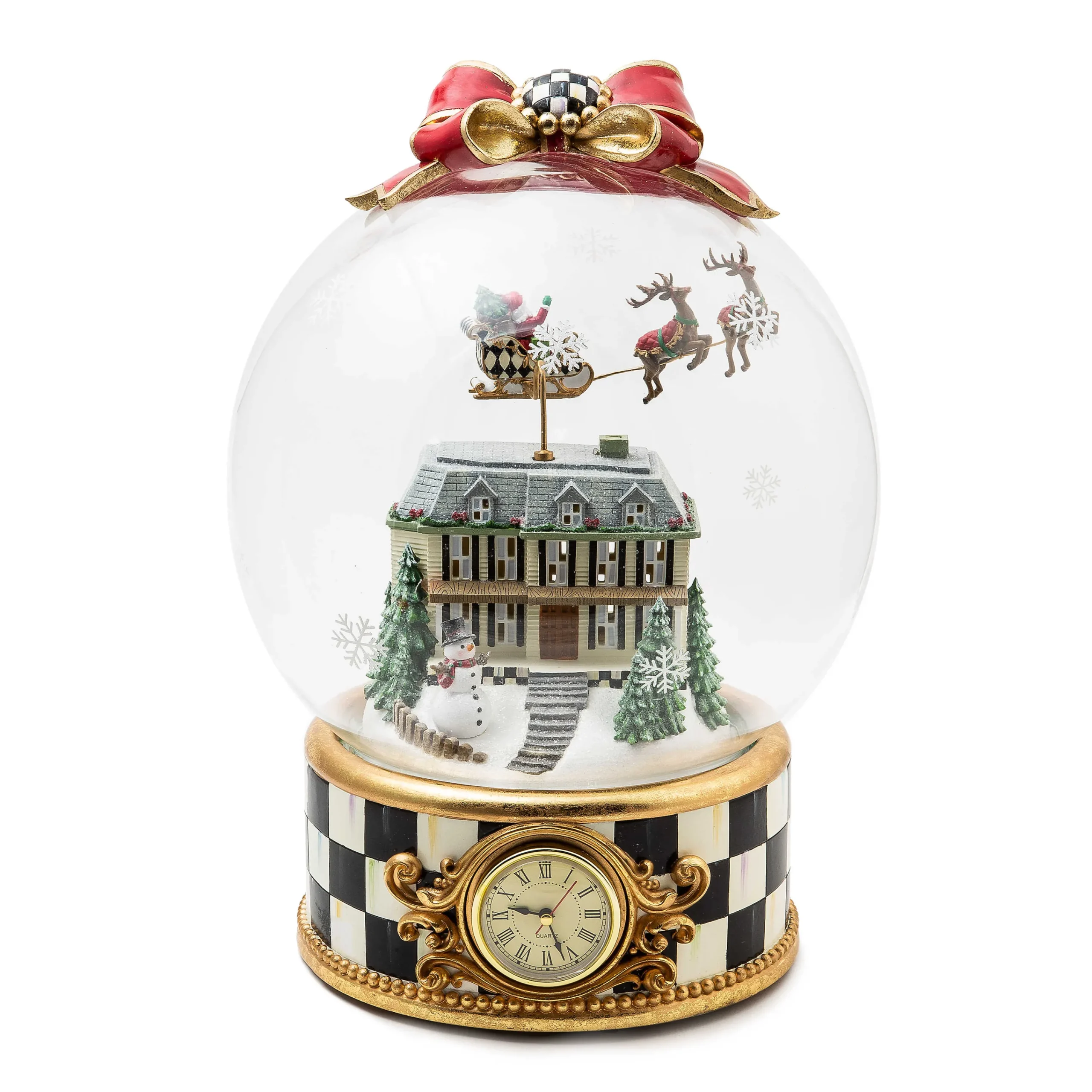 MacKenzie-Childs Christmas Magic Globe Clock| Holiday|Room Accents