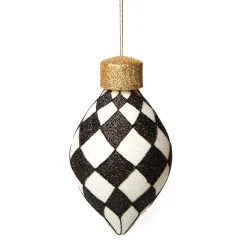 MacKenzie-Childs Classic Courtly Glass Ornaments, Set of 4| Holiday|Decor Sets