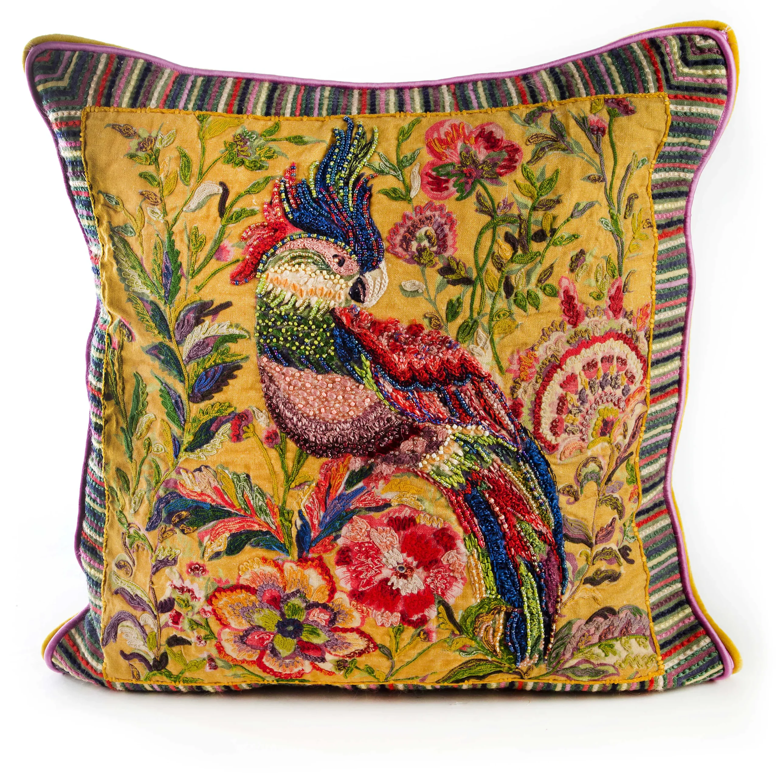 MacKenzie-Childs Cockatiel Throw Pillow| Pillows, Throws, & Cushions