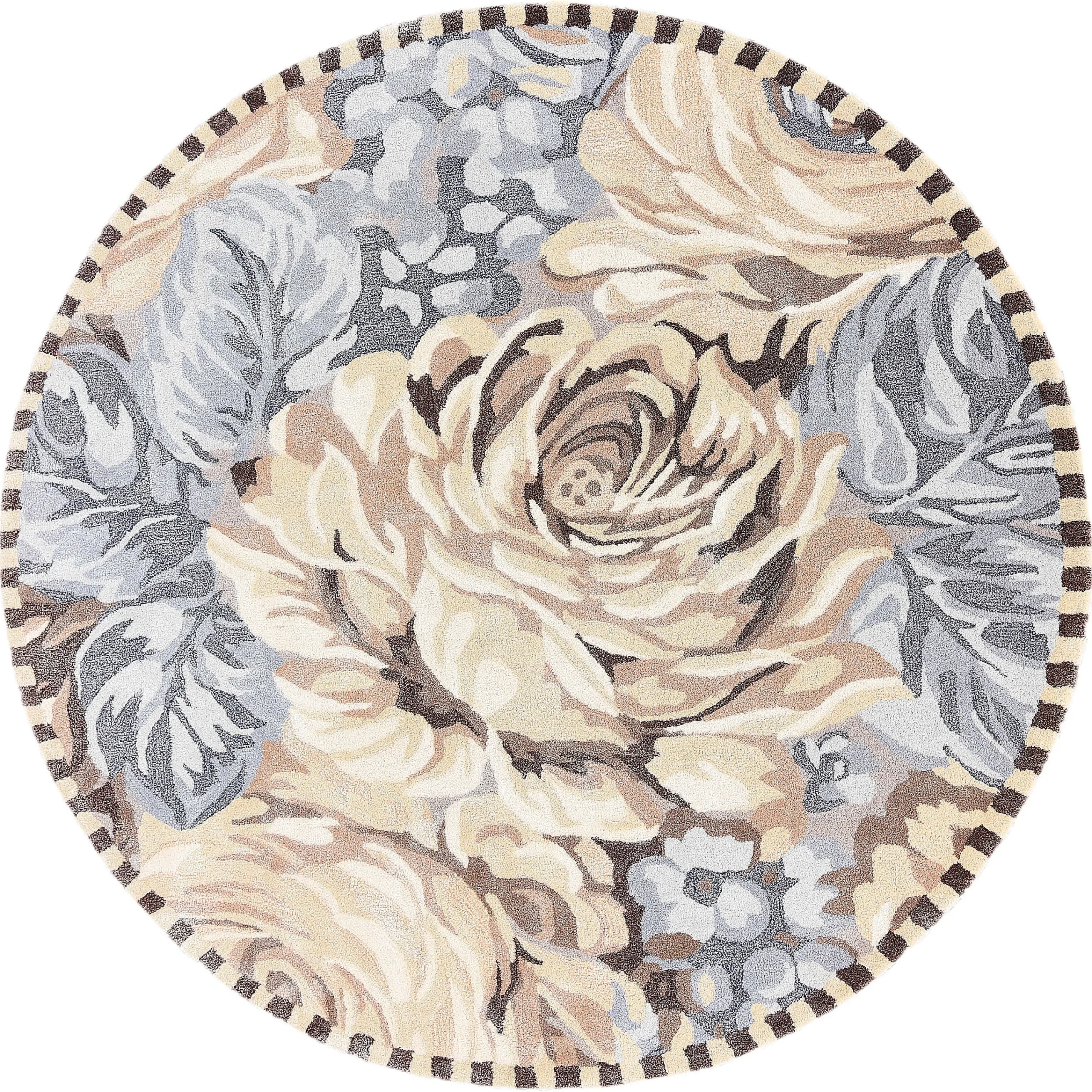 MacKenzie-Childs Coco Rose 6' Round Rug| Rugs