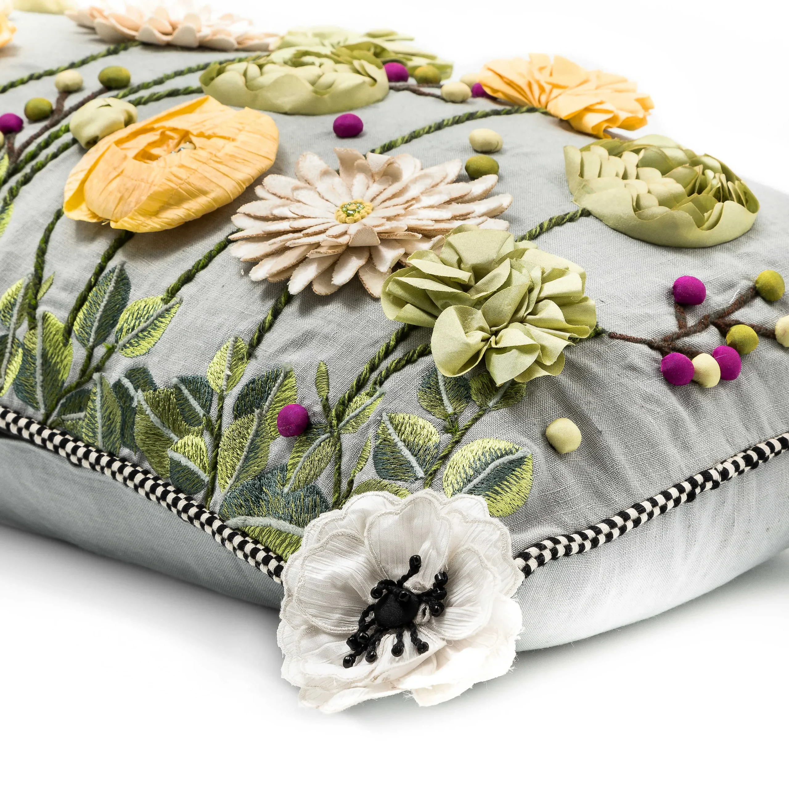 MacKenzie-Childs Coming Up Daisies Lumbar Pillow| Spring|Pillows, Throws, & Cushions
