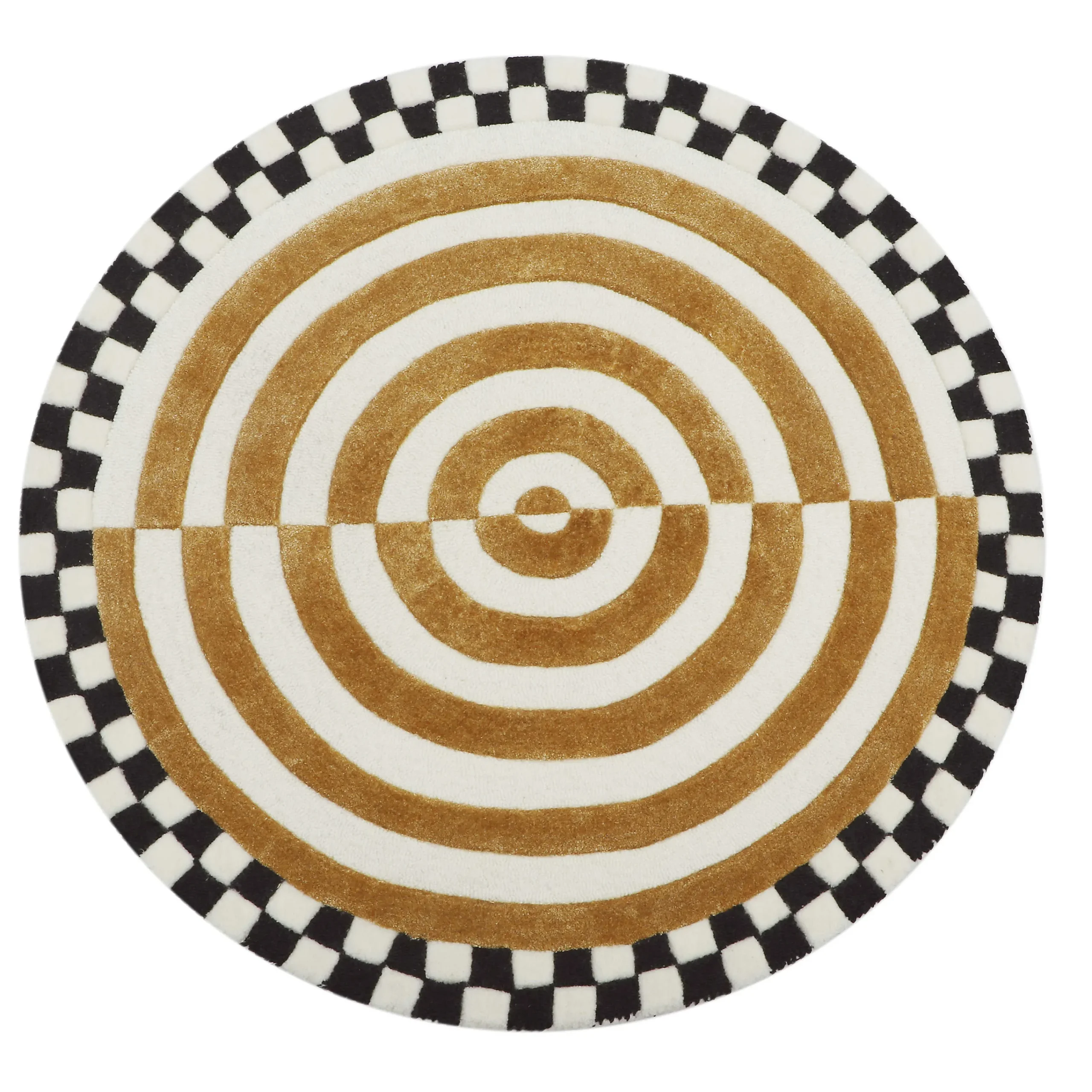 MacKenzie-Childs Concentric Circle Wheat 3' Round Rug| Rugs