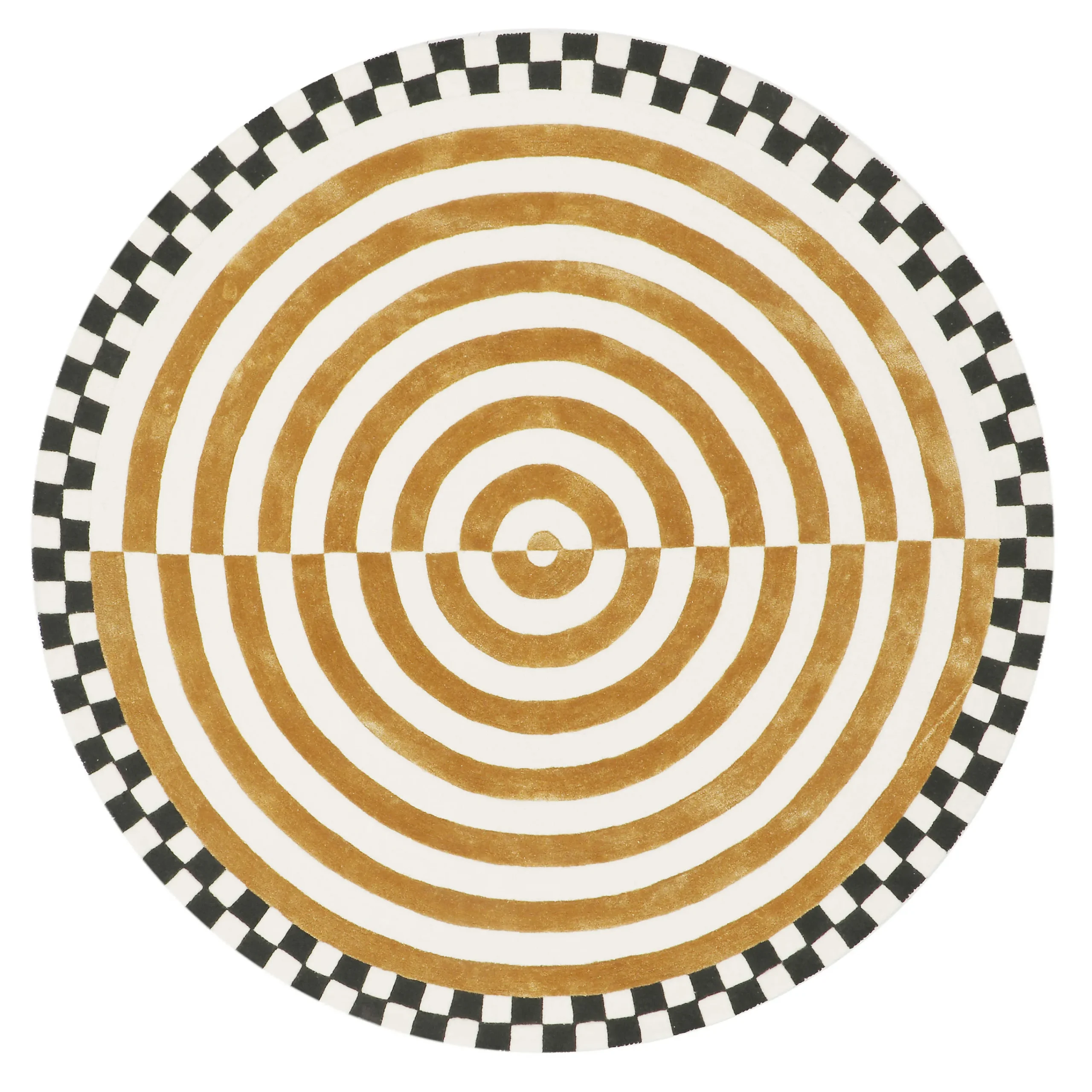 MacKenzie-Childs Concentric Circle Wheat 6' Round Rug| Rugs