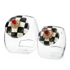 MacKenzie-Childs Cookie Jar with Courtly Check Lid| Kitchen Storage & Organization
