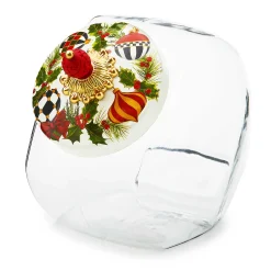 MacKenzie-Childs Cookie Jar with Deck the Halls Lid| Kitchen Storage & Organization