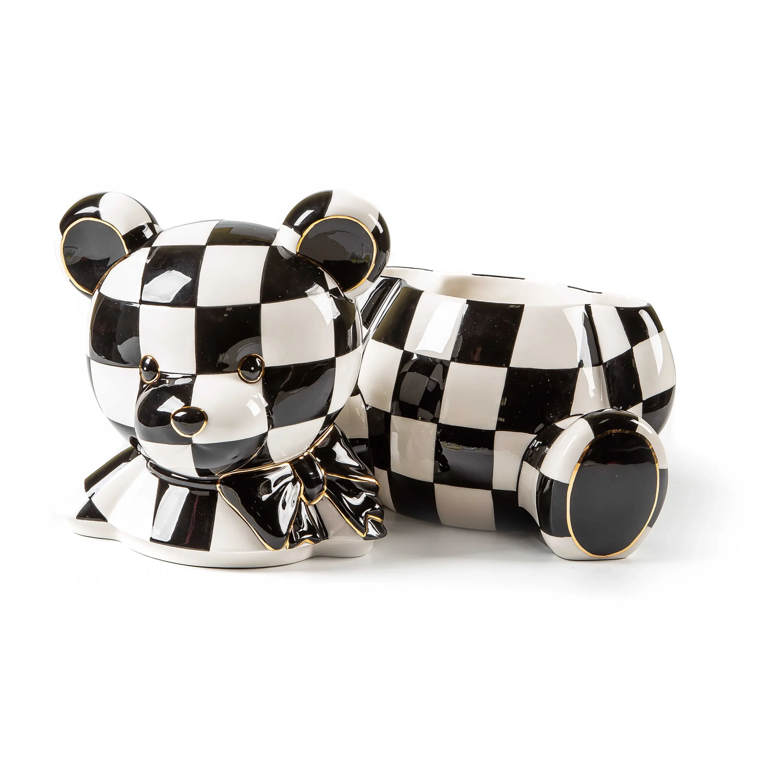 MacKenzie-Childs Courtly Bear Cookie Jar| Holiday|Kitchen Storage & Organization