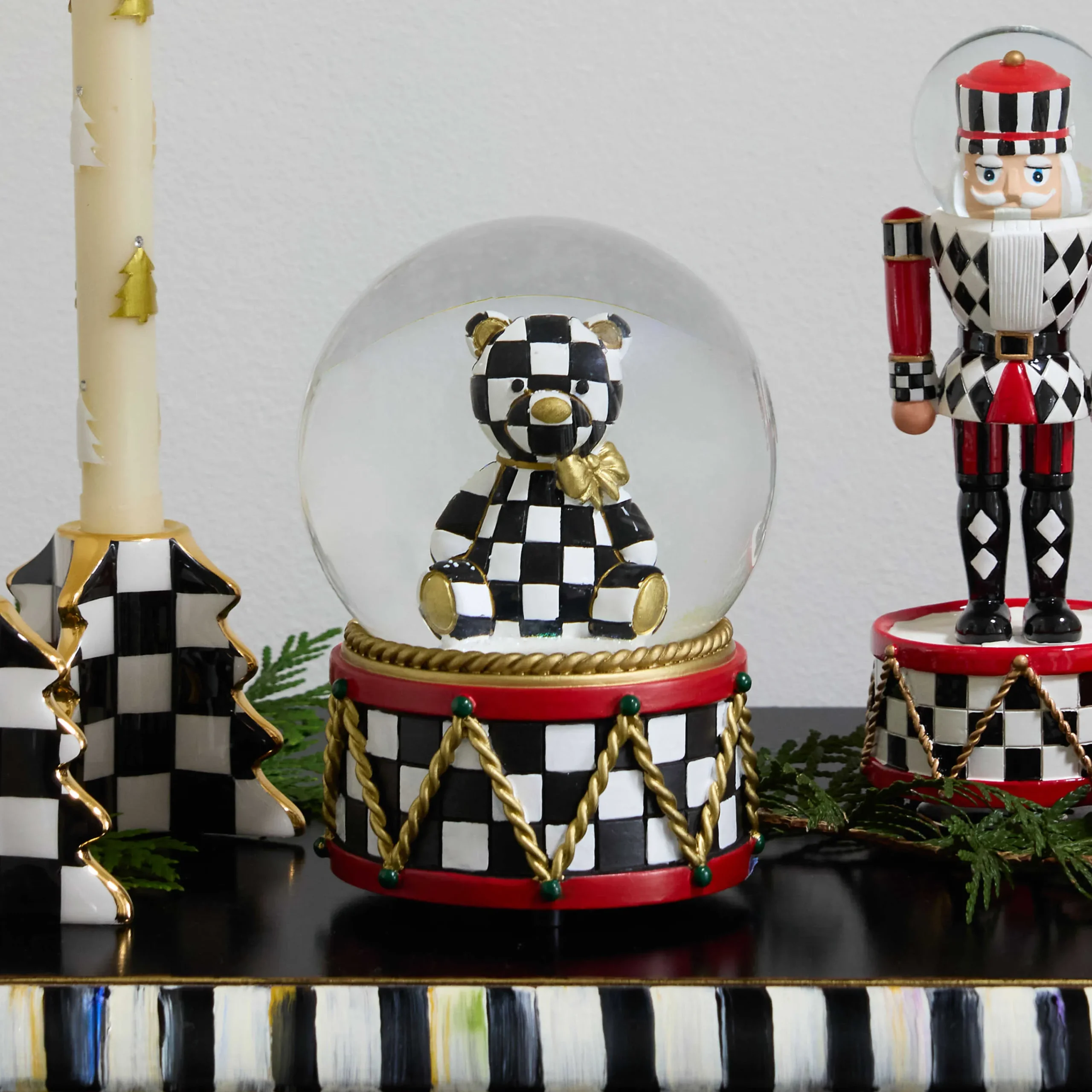 MacKenzie-Childs Courtly Bear Snow Globe| Room Accents