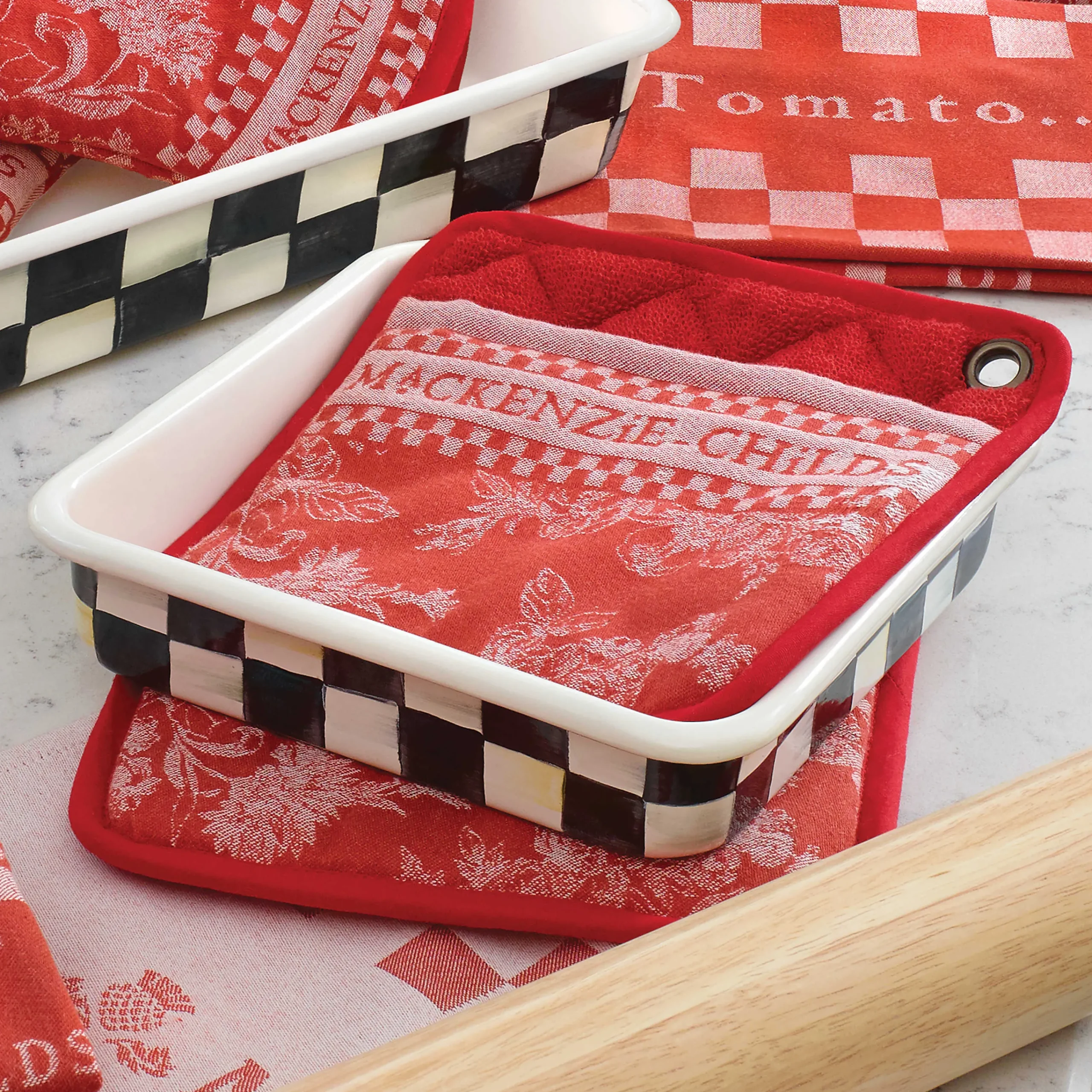 MacKenzie-Childs Courtly Check 8 Baking Pan| Cookware & Bakeware