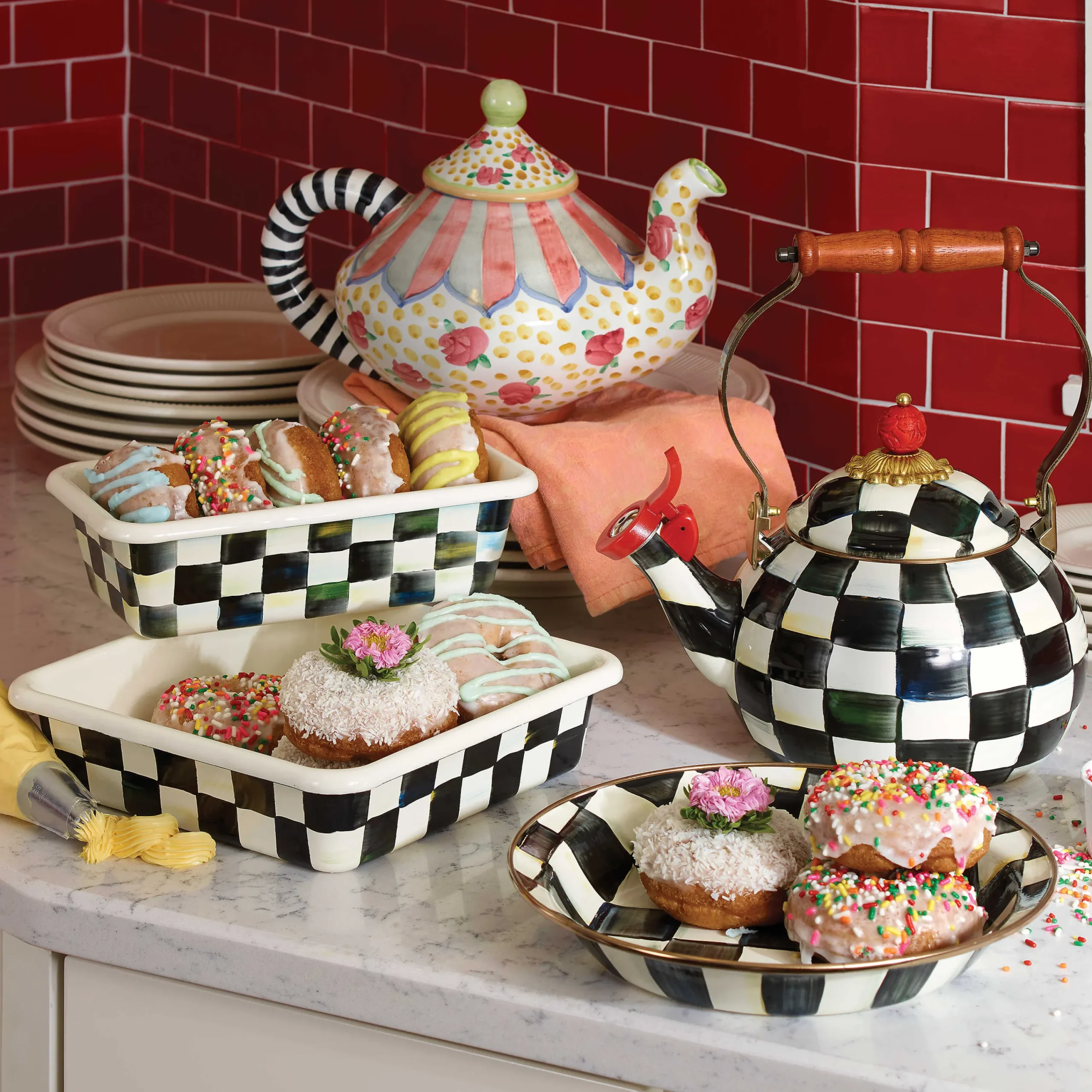 MacKenzie-Childs Courtly Check 8 Baking Pan| Cookware & Bakeware