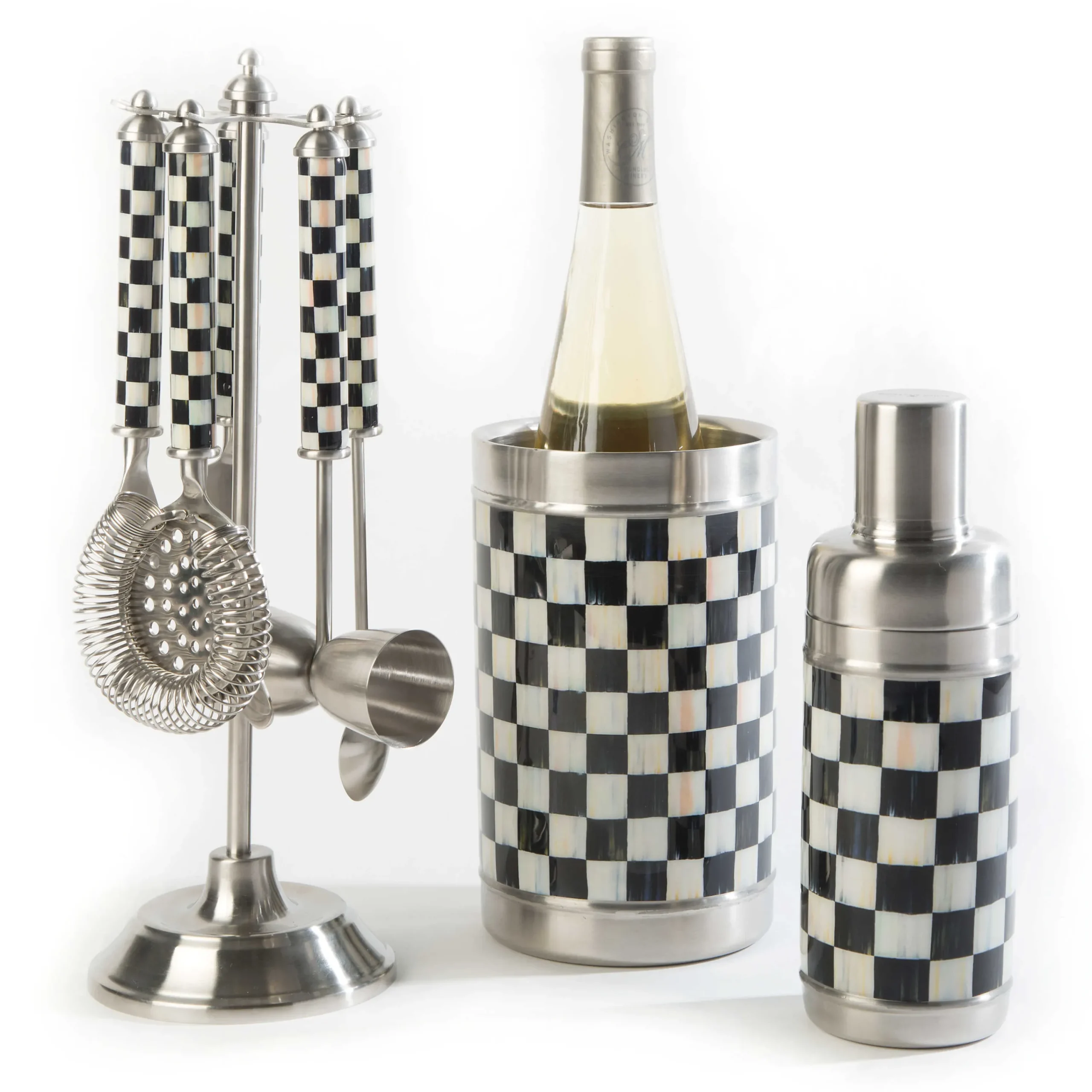 MacKenzie-Childs Courtly Check 3260 Bar Tool Set| Drinkware|Bar Entertaining
