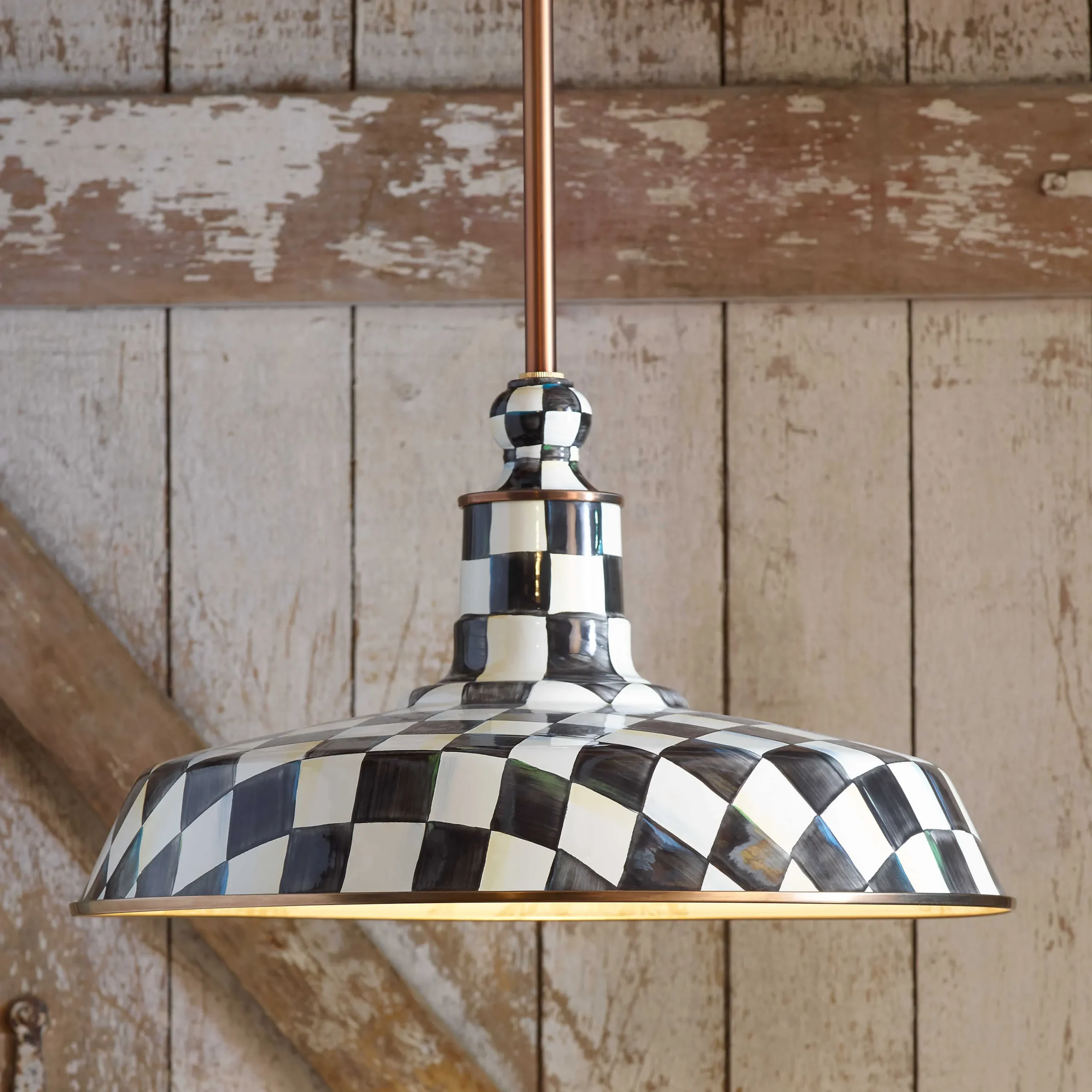 MacKenzie-Childs Courtly Check 18 Barn Pendant Lamp| Lighting
