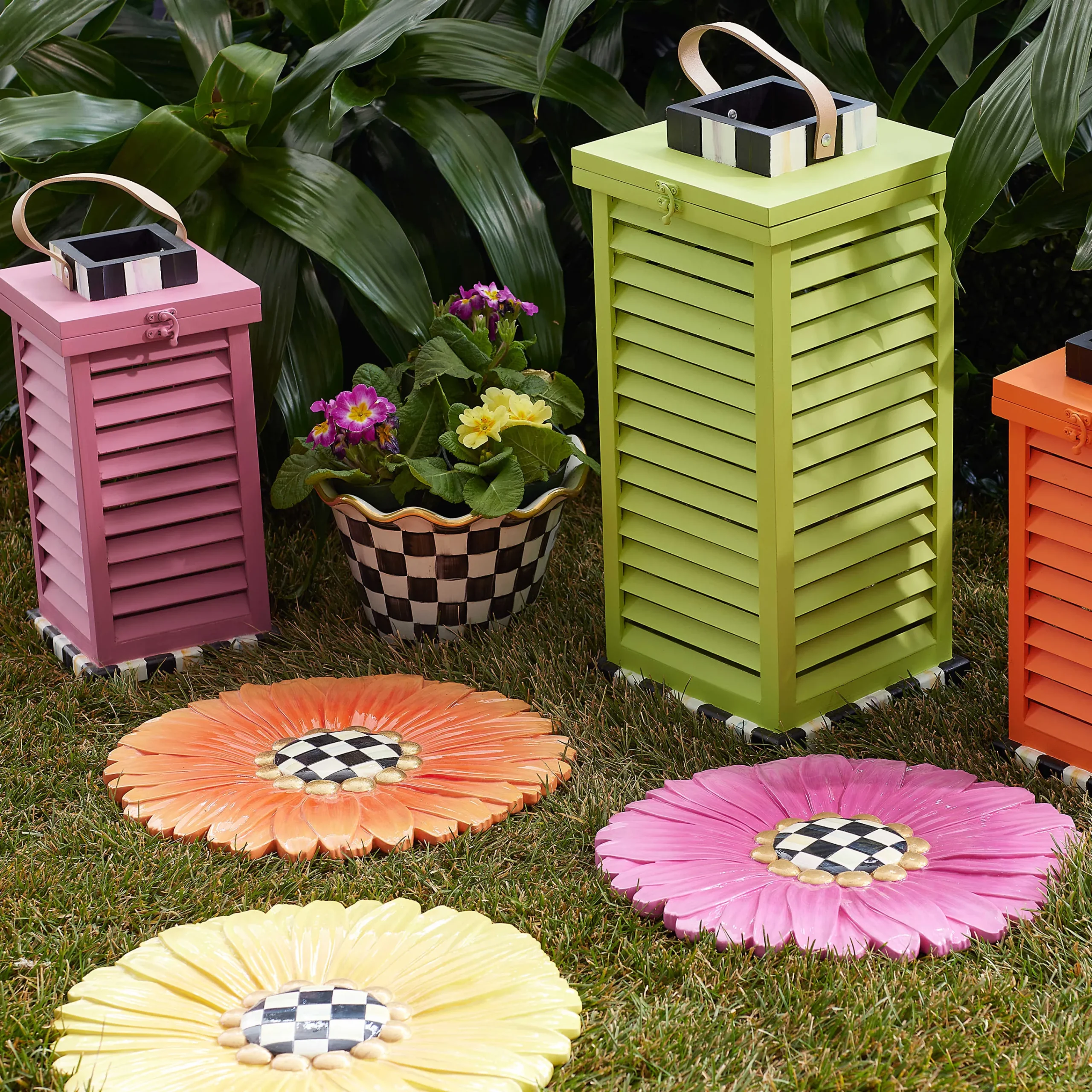 MacKenzie-Childs Courtly Check 8 Ceramic Garden Pot| Spring|The Fall Shop