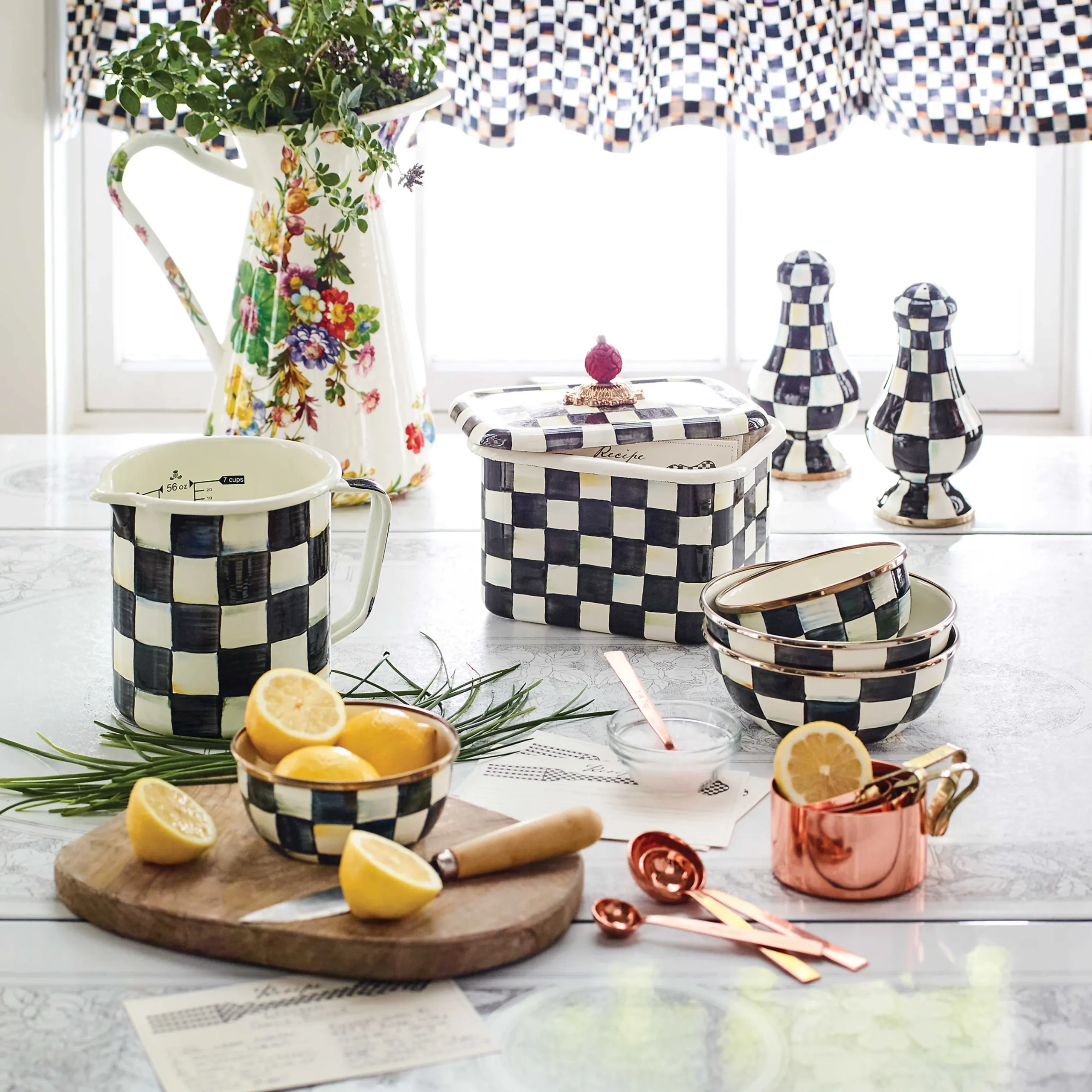 MacKenzie-Childs Courtly Check 7 Cup Measuring Cup| Kitchen Utensils & Tools