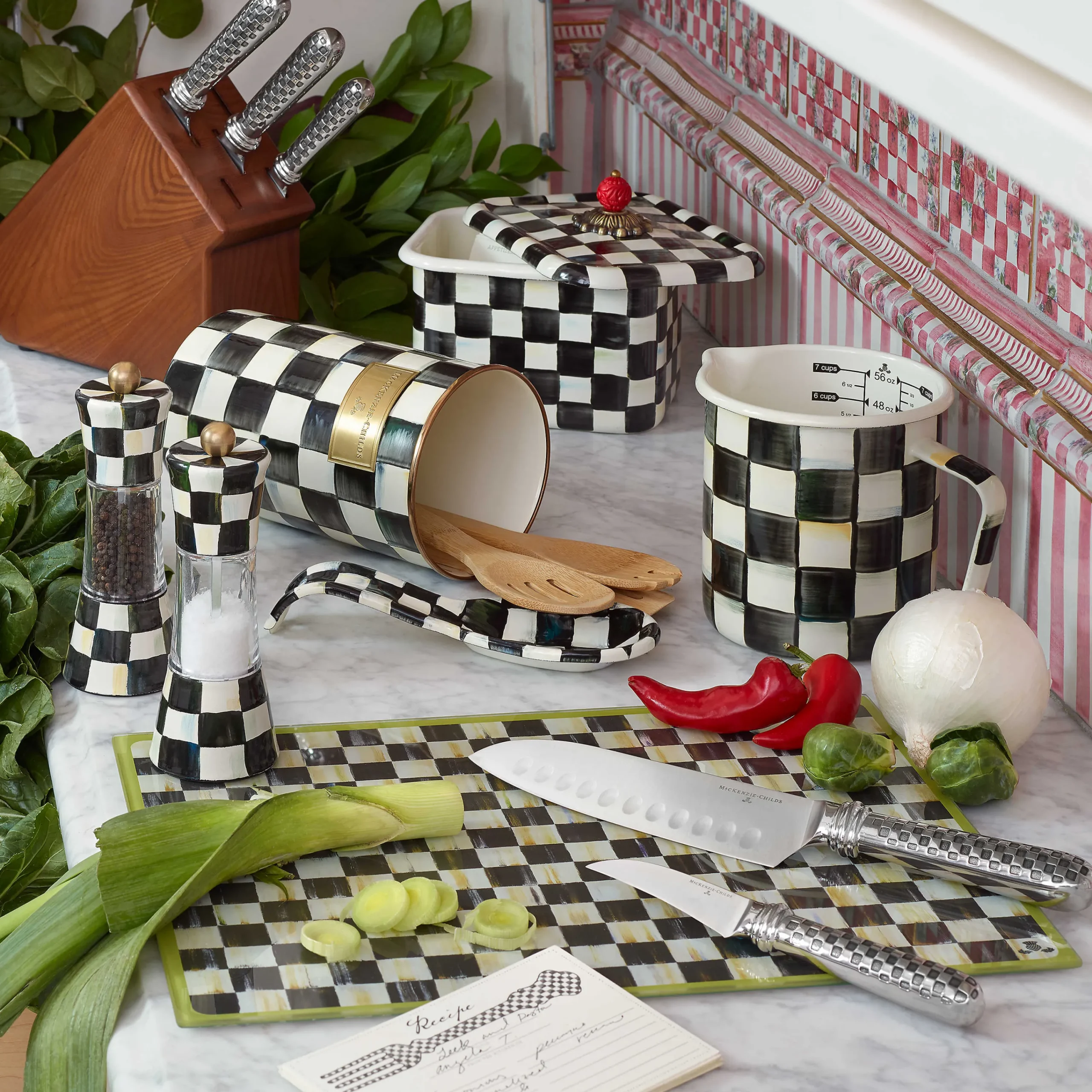 MacKenzie-Childs Courtly Check 7 Cup Measuring Cup| Kitchen Utensils & Tools