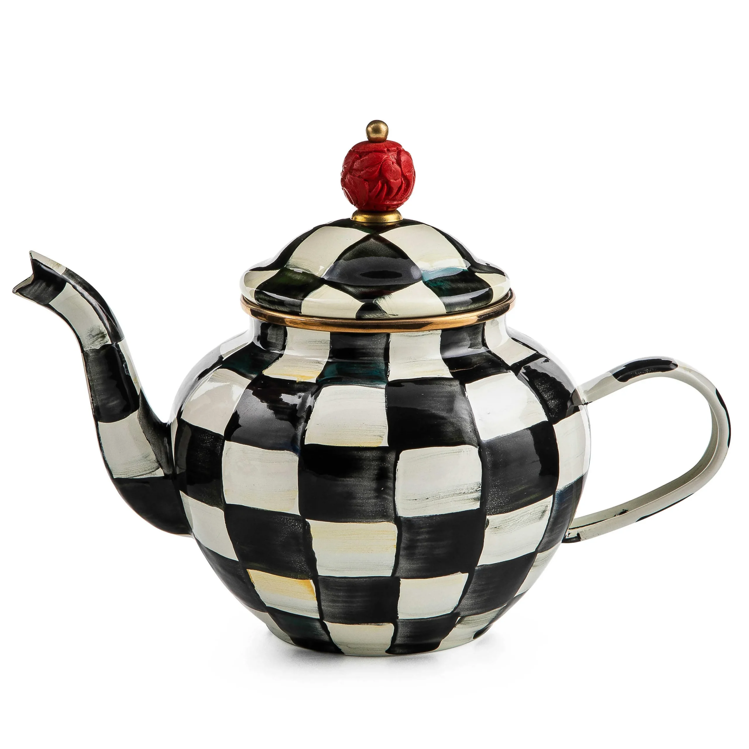 MacKenzie-Childs Courtly Check 4 Cup Teapot| The Coffee Shop|Serveware