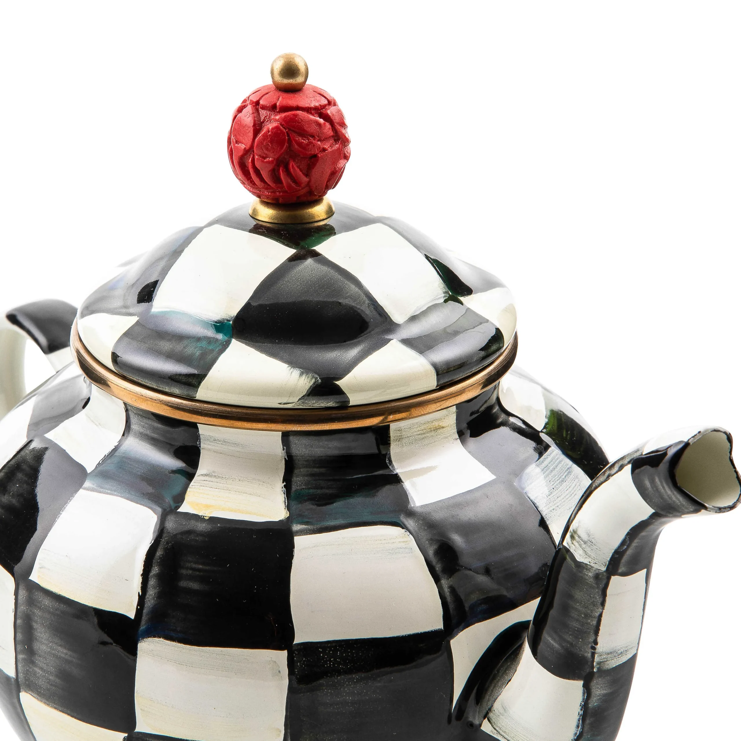 MacKenzie-Childs Courtly Check 4 Cup Teapot| The Coffee Shop|Serveware