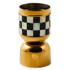 MacKenzie-Childs Courtly Check 3260 Gold Jigger| Fall Entertaining|Bar Entertaining