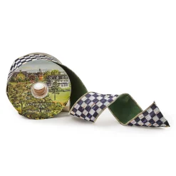 MacKenzie-Childs Courtly Check 2.5 Green Suede Ribbon| Finishing Touches|Room Accents