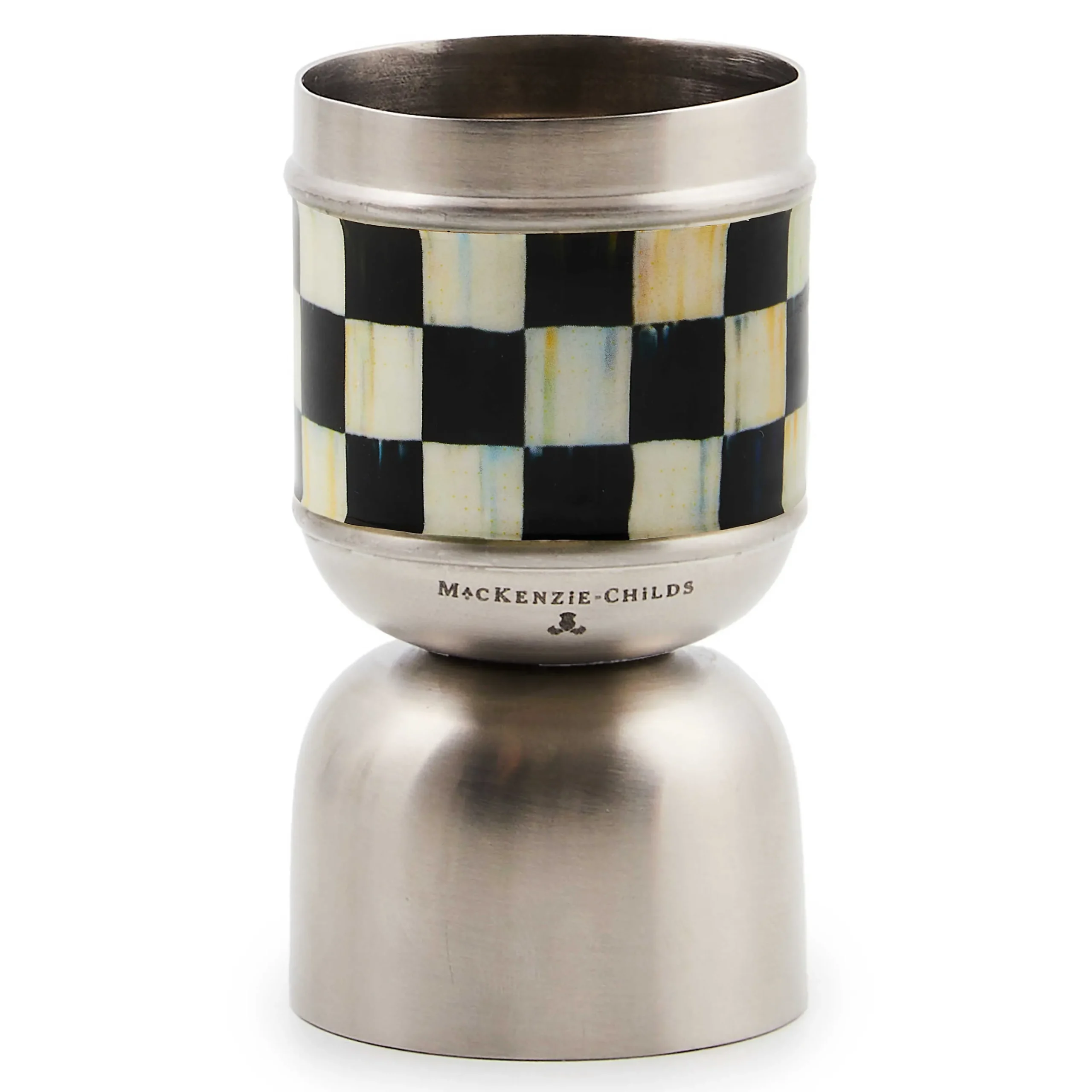 MacKenzie-Childs Courtly Check 3260 Jigger| Fall Entertaining|Bar Entertaining