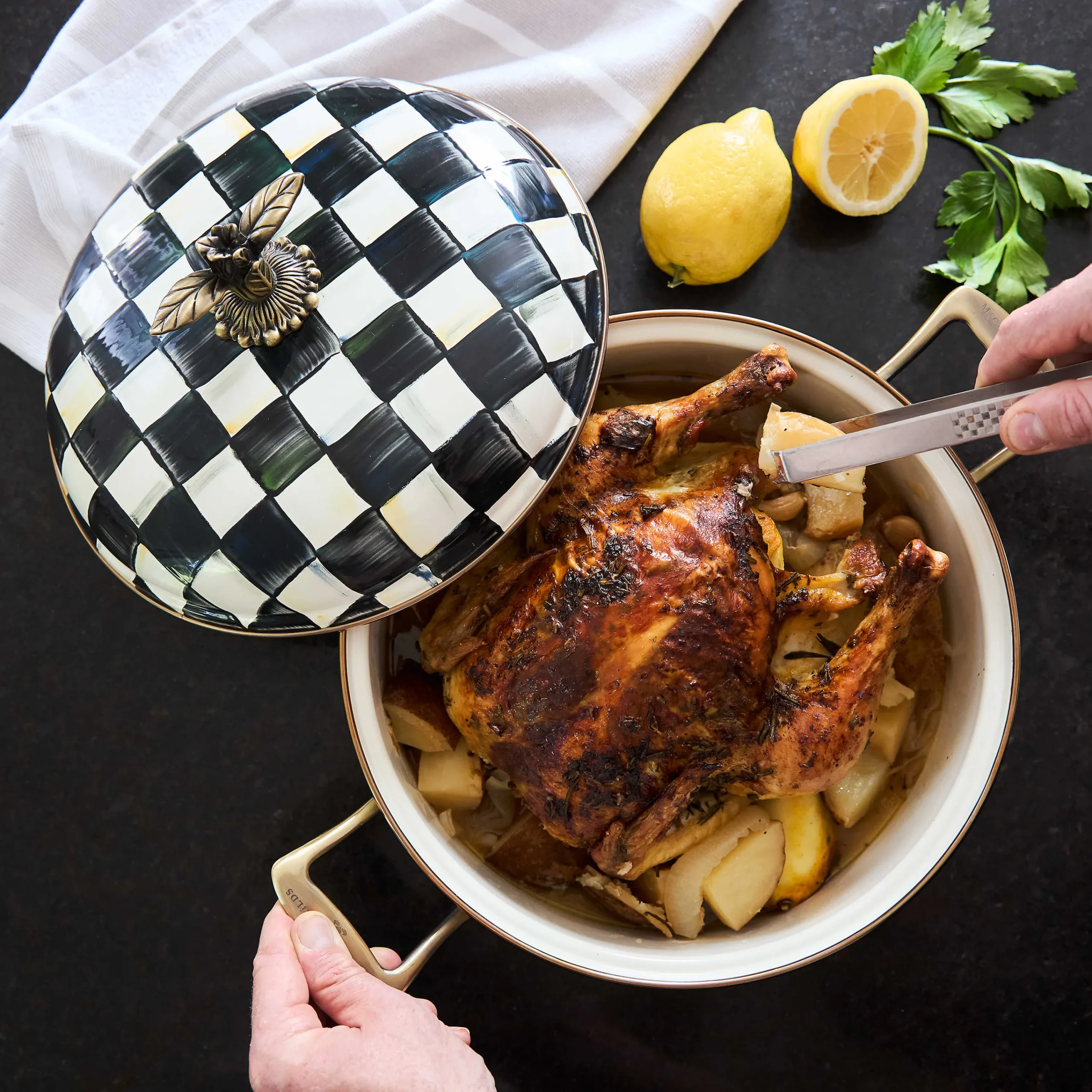 MacKenzie-Childs Courtly Check 5 Quart Casserole| Cookware & Bakeware