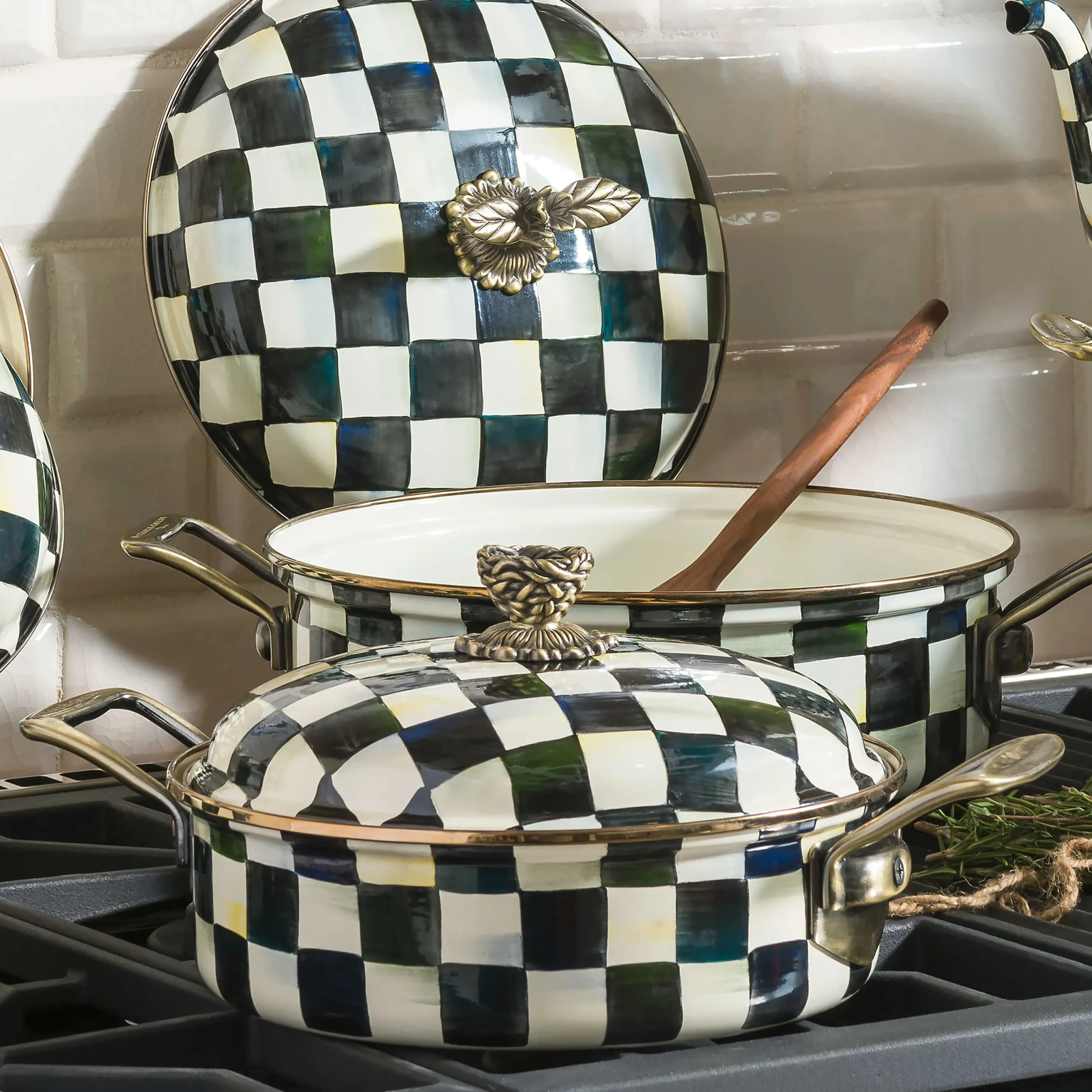 MacKenzie-Childs Courtly Check 3 Quart Casserole| Cookware & Bakeware