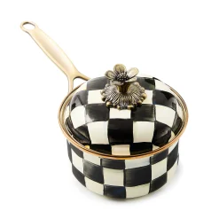MacKenzie-Childs Courtly Check 1 Quart Saucepan| Cookware & Bakeware