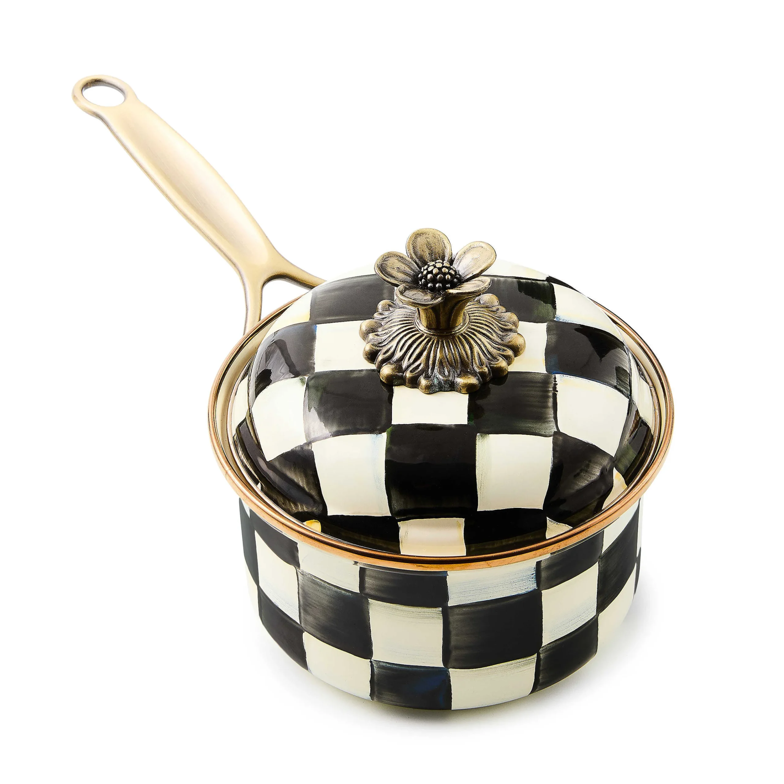 MacKenzie-Childs Courtly Check 1 Quart Saucepan| Cookware & Bakeware