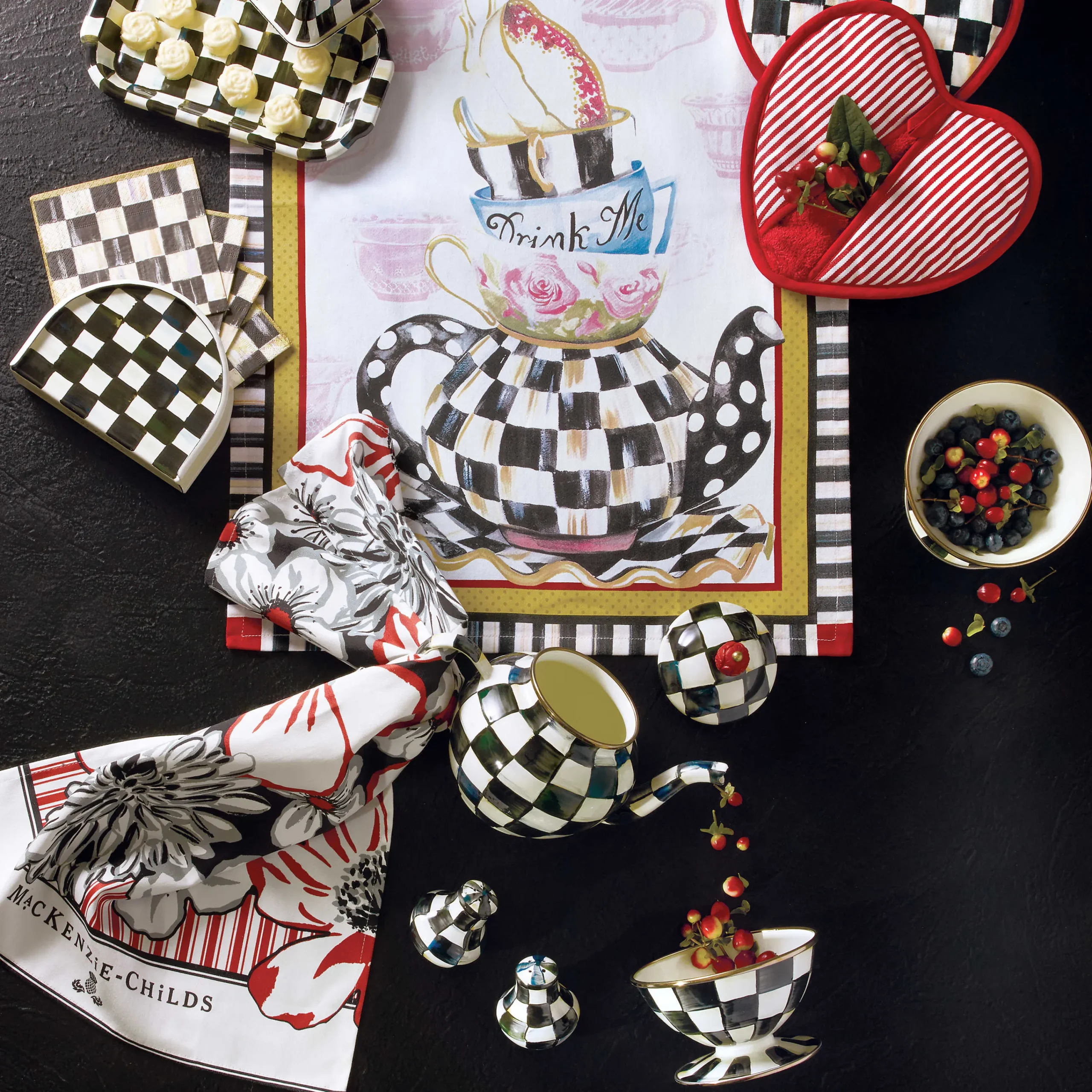 MacKenzie-Childs Courtly Check 1 Quart Saucepan| Cookware & Bakeware