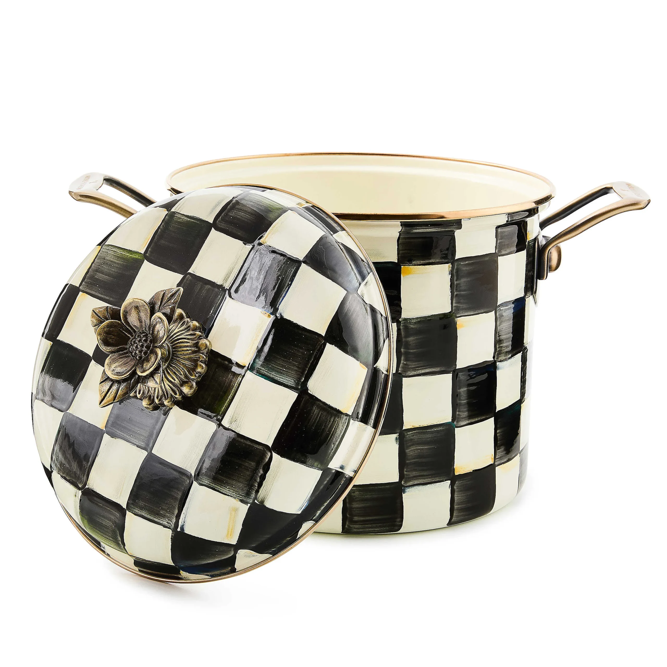 MacKenzie-Childs Courtly Check 7 Quart Stockpot| Cookware & Bakeware