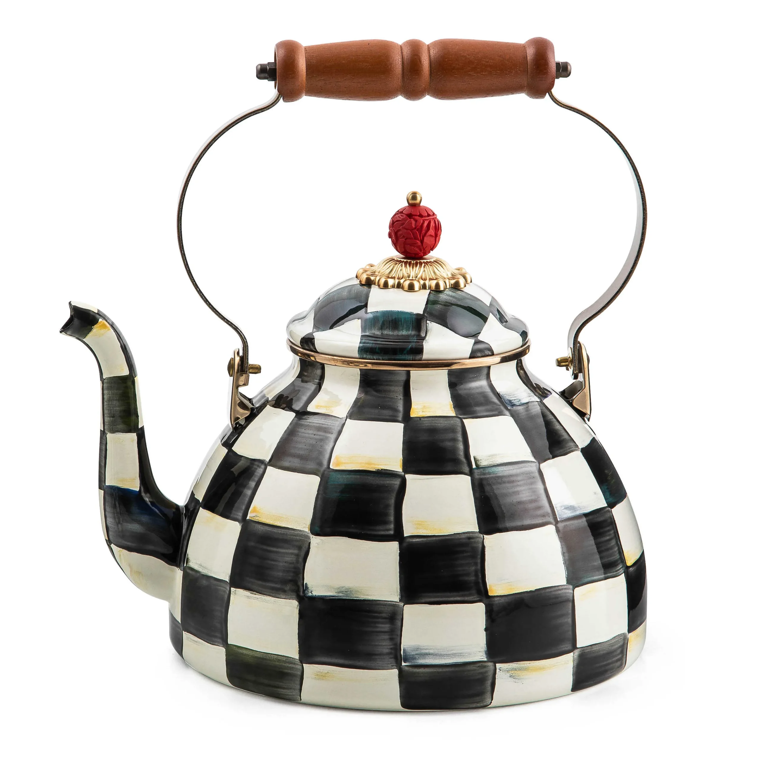 MacKenzie-Childs Courtly Check 3 Quart Tea Kettle| Tea Kettles