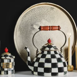 MacKenzie-Childs Courtly Check 3 Quart Tea Kettle| Tea Kettles