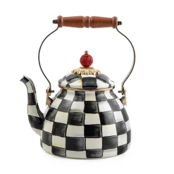MacKenzie-Childs Courtly Check 2 Quart Tea Kettle| The Coffee Shop|Fall Entertaining