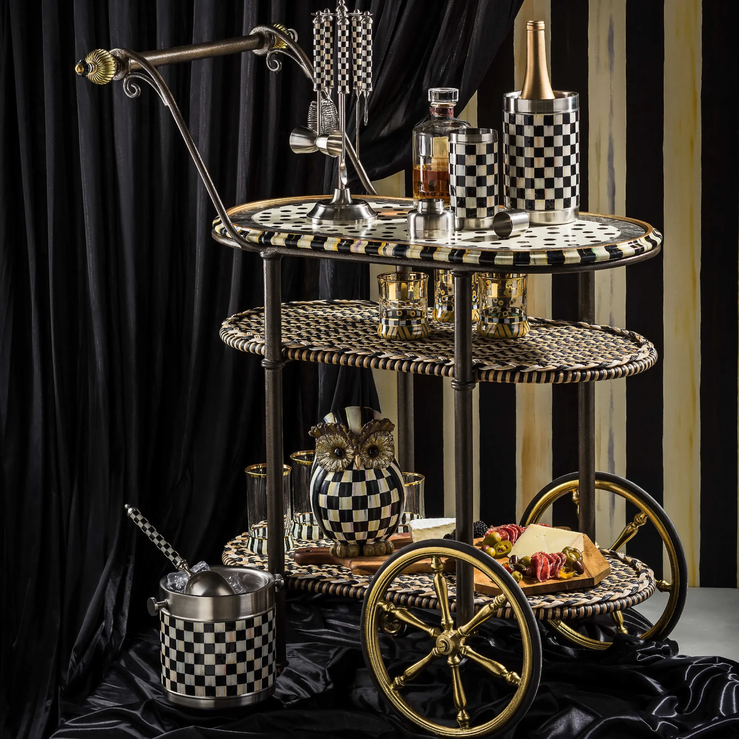 MacKenzie-Childs Courtly Check 3260 Wine Cooler| Drinkware|Bar Entertaining