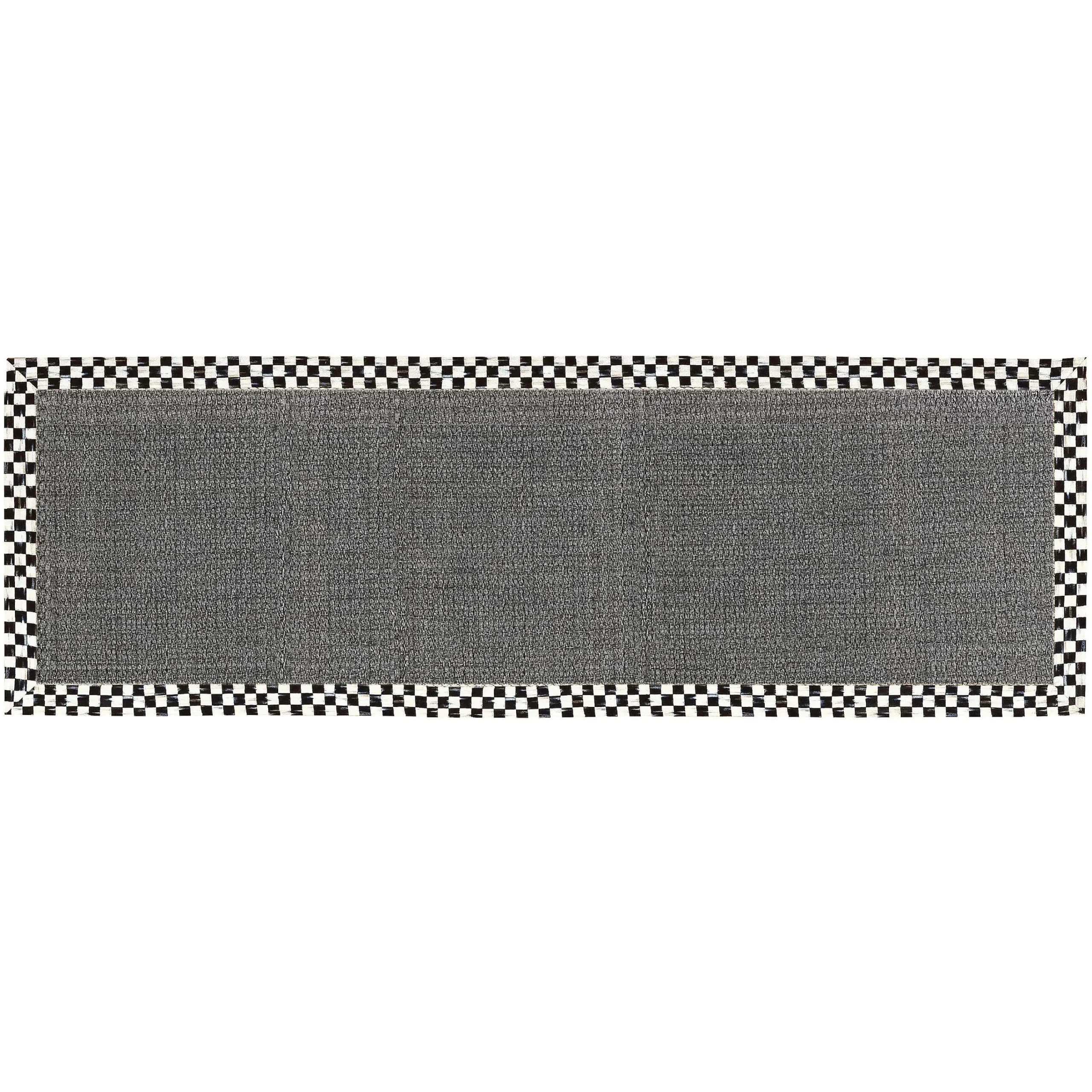 MacKenzie-Childs Courtly Check 2'6 x 9' Grey Sisal Runner Rug| Rugs